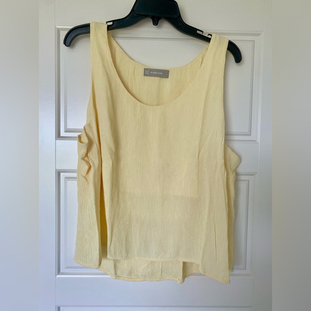 Everlane Women’s Yellow Sleeveless Boxy Tank Top size Large